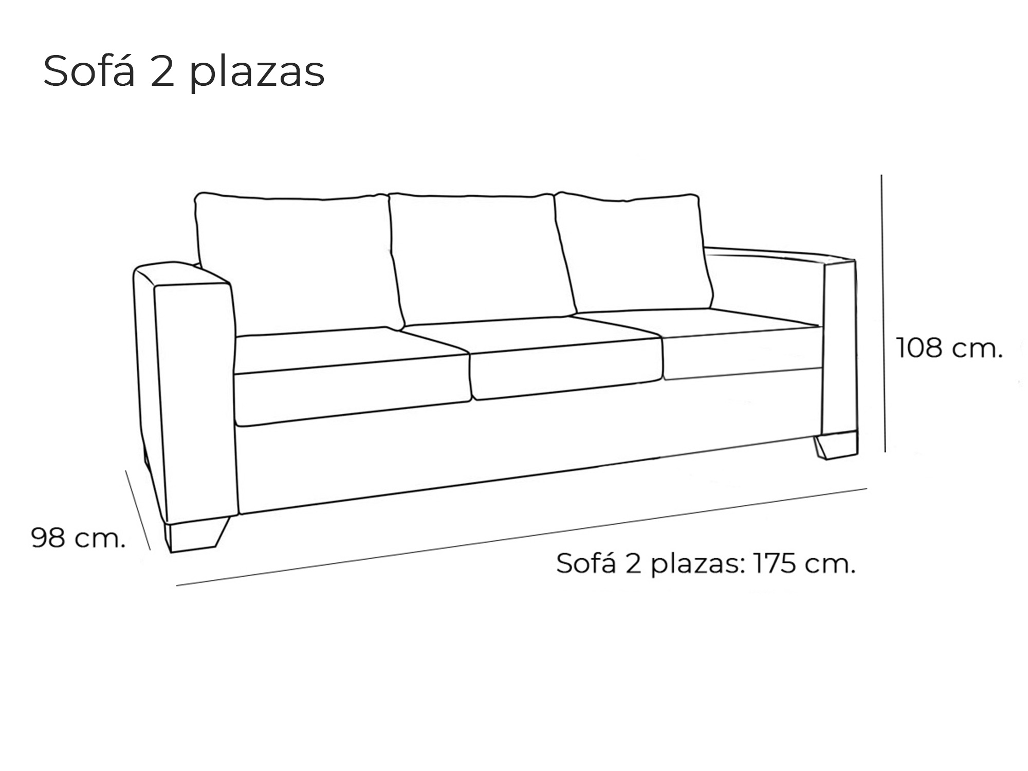 Sofá 2 plazas comprar 